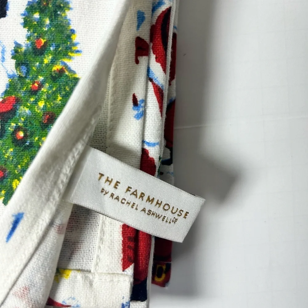 The Farmhouse Santa Christmas Napkins Set of 6  100% Cotton